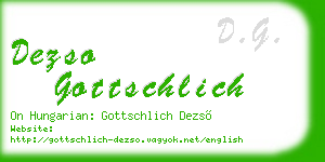 dezso gottschlich business card